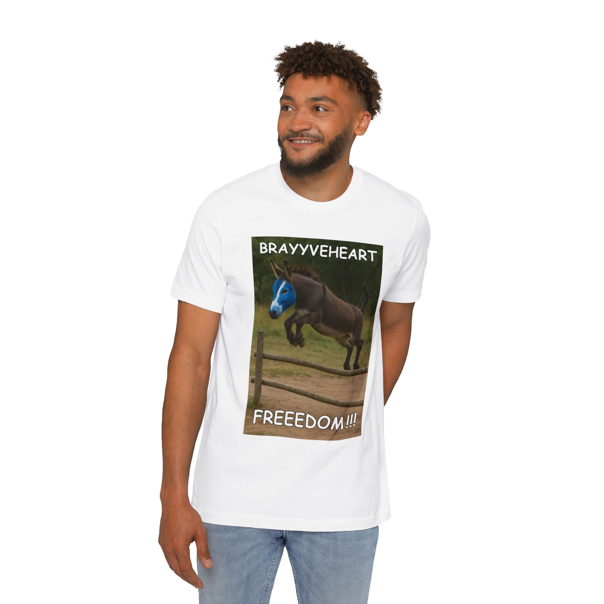 Brayyveheart Parody Donkey Unisex Short-Sleeve Jersey T-Shirt