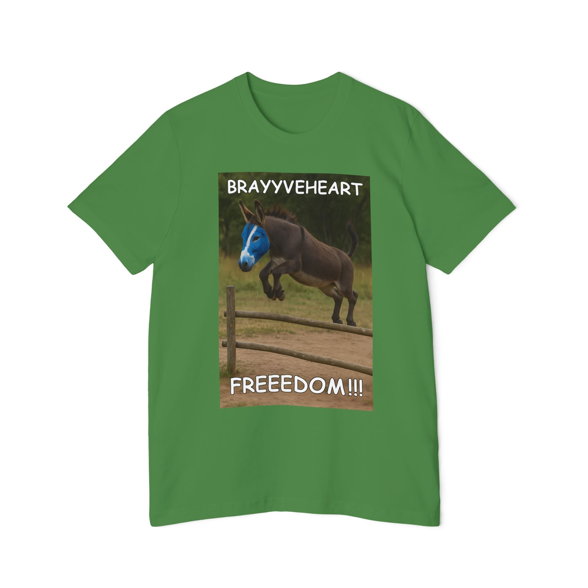 Brayyveheart Parody Donkey Unisex Short-Sleeve Jersey T-Shirt