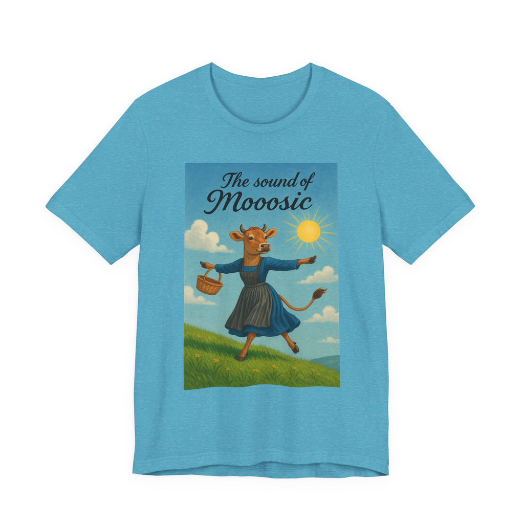 The Sound of Mooosic Tee — Funny Cow Musical Graphic T-Shirt