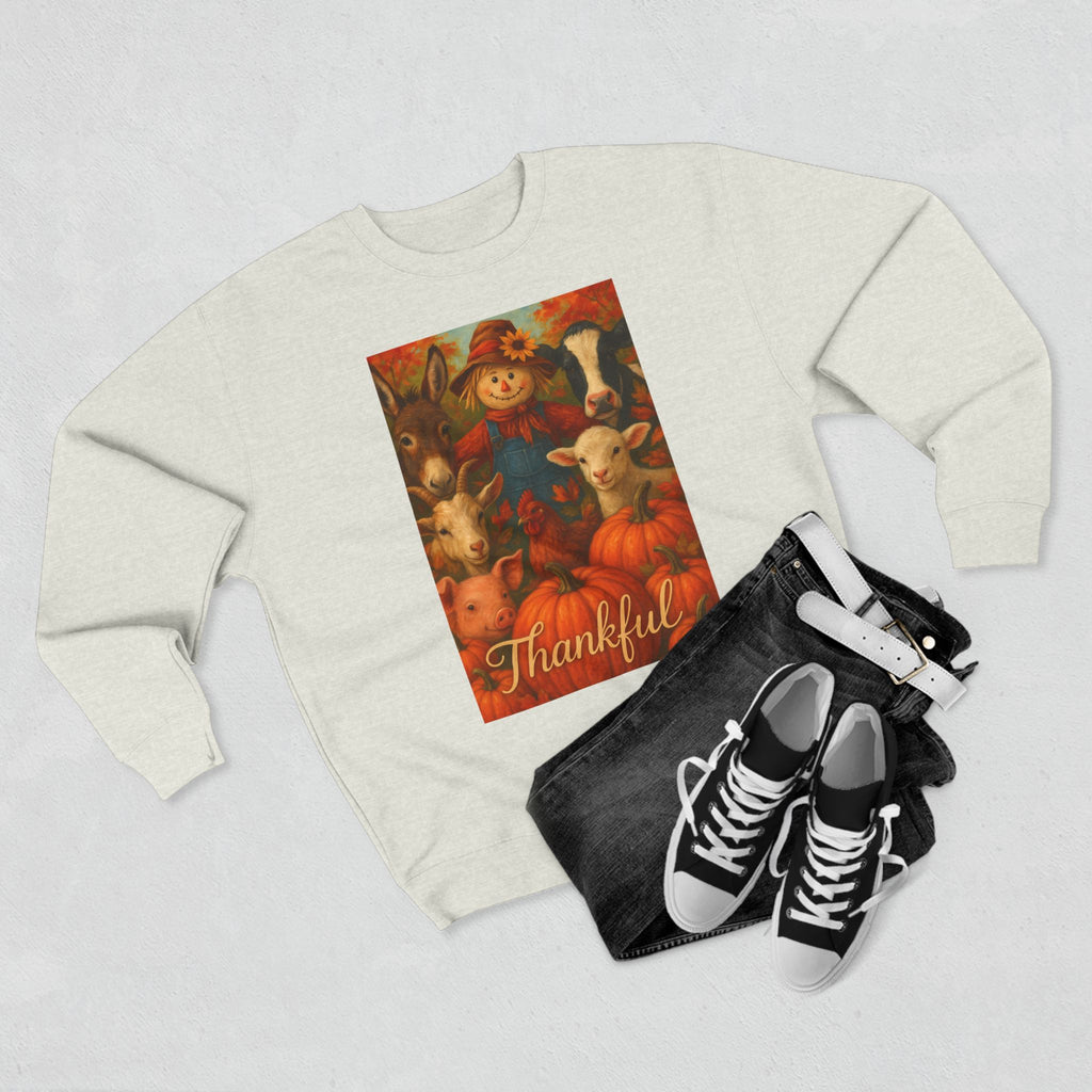 "Thankful" Fall Farm Life Unisex Crewneck Sweatshirt