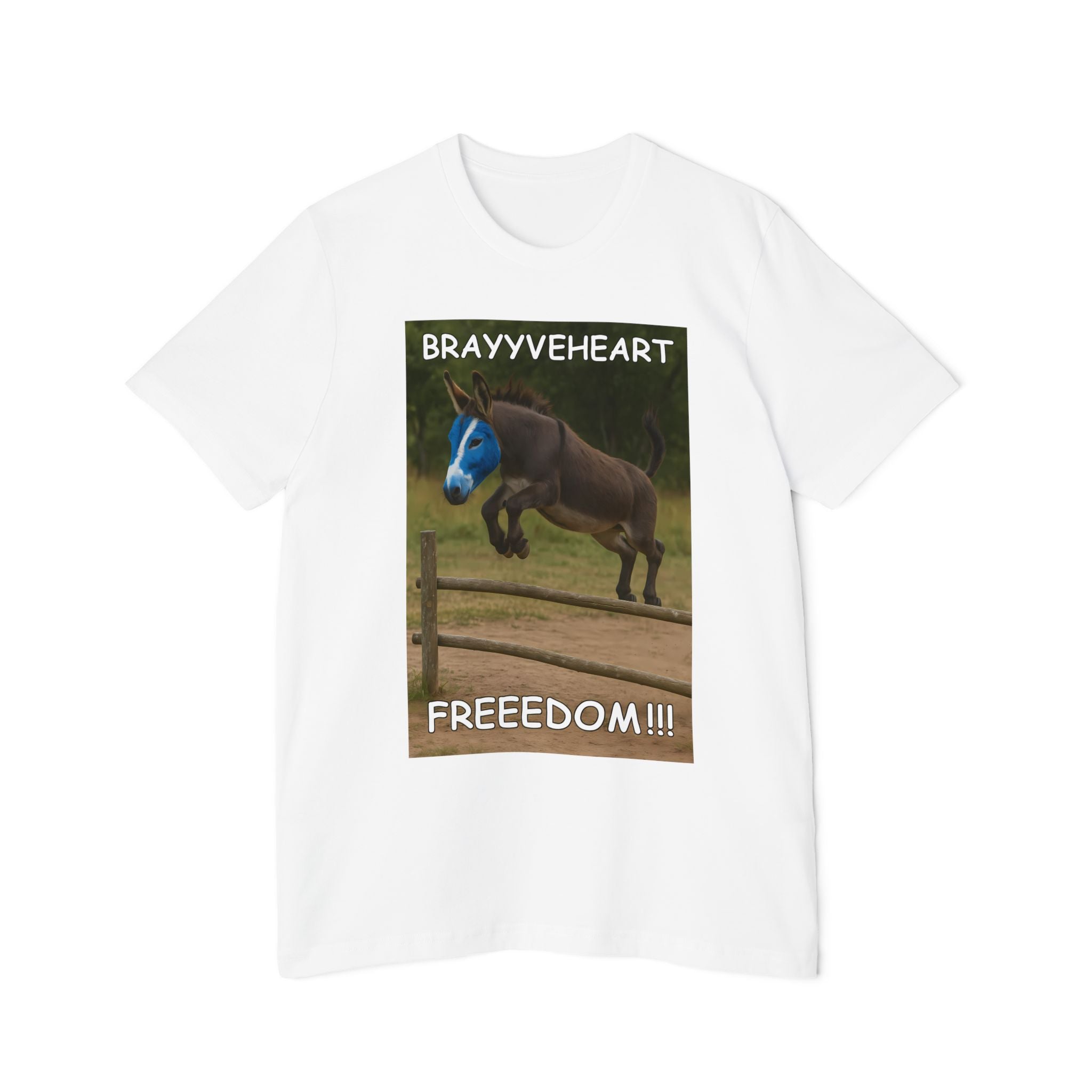 Brayyveheart Parody Donkey Unisex Short-Sleeve Jersey T-Shirt
