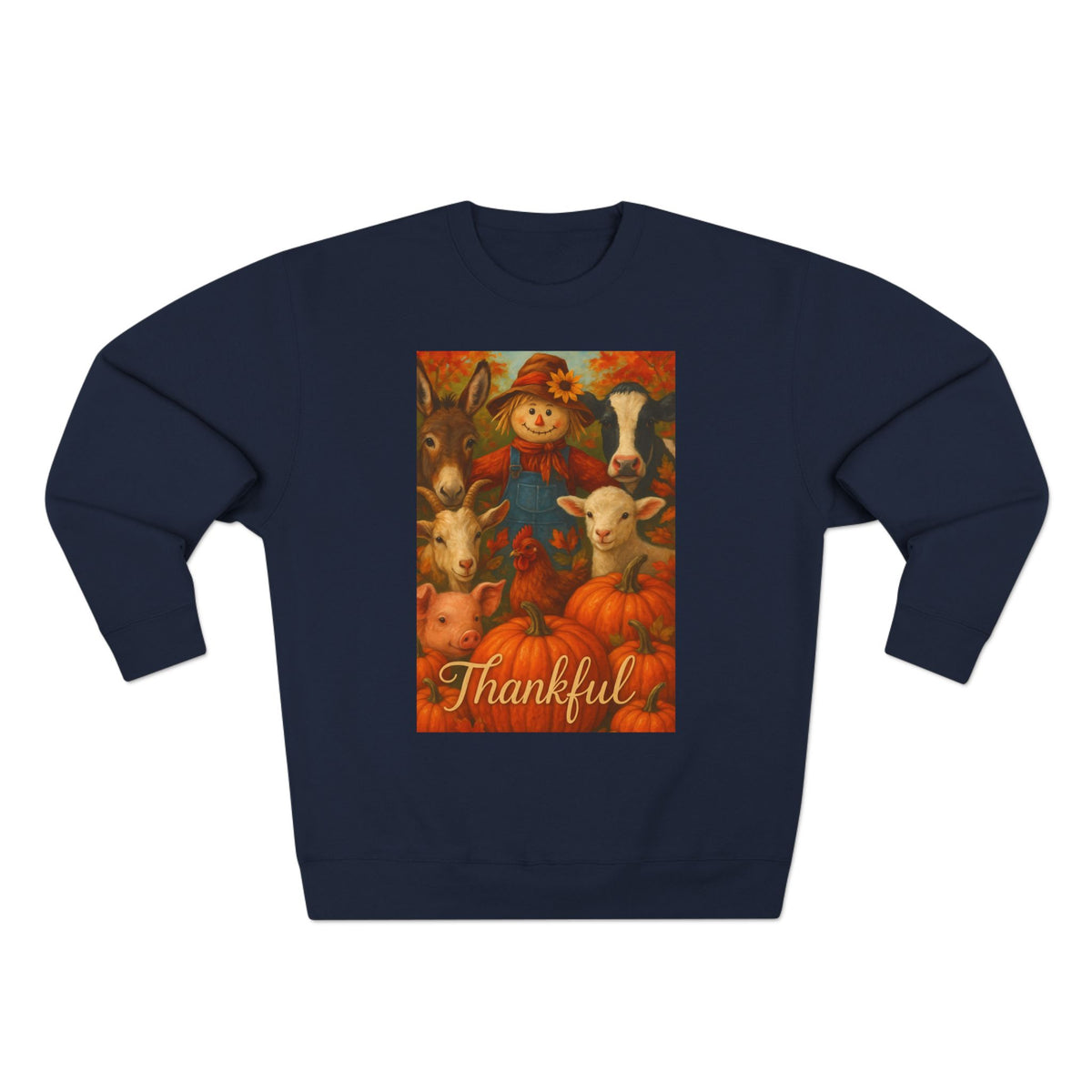 "Thankful" Fall Farm Life Unisex Crewneck Sweatshirt