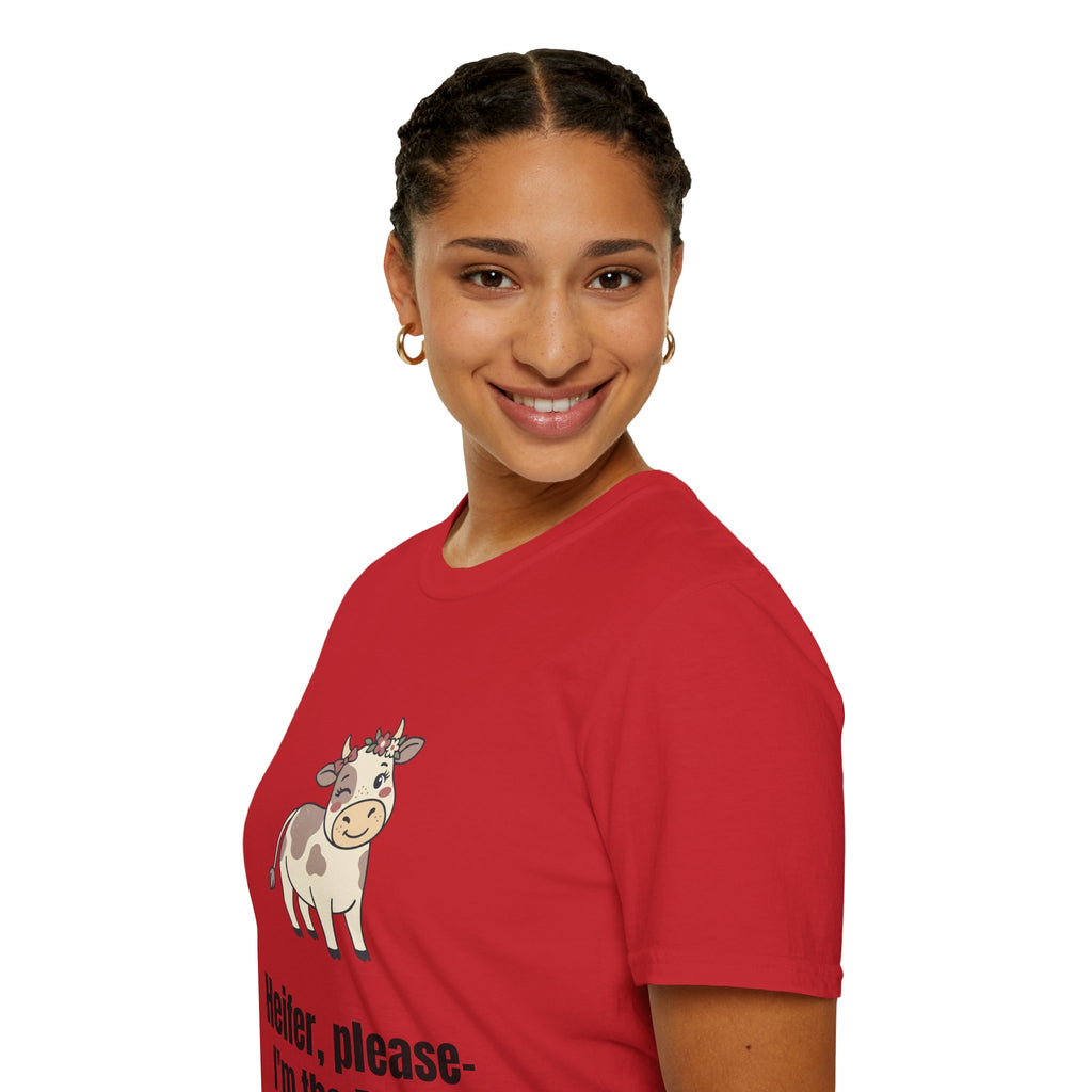 Mom Cow Graphic T-Shirt — "Heifer, please — I'm the Mom" Funny Farm Mom Tee