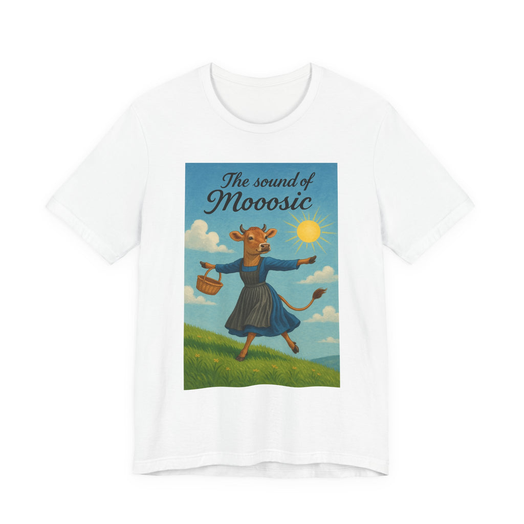 The Sound of Mooosic Tee — Funny Cow Musical Graphic T-Shirt