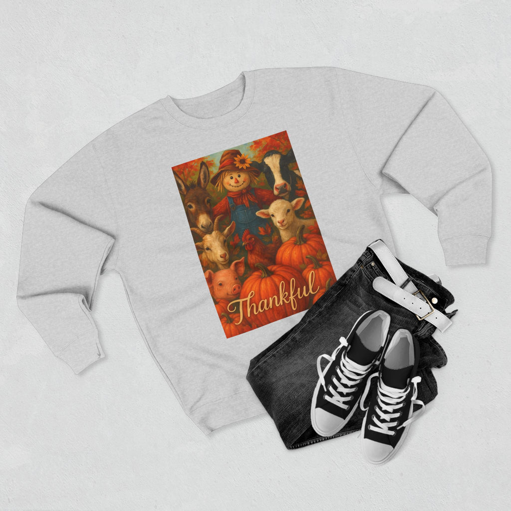 "Thankful" Fall Farm Life Unisex Crewneck Sweatshirt