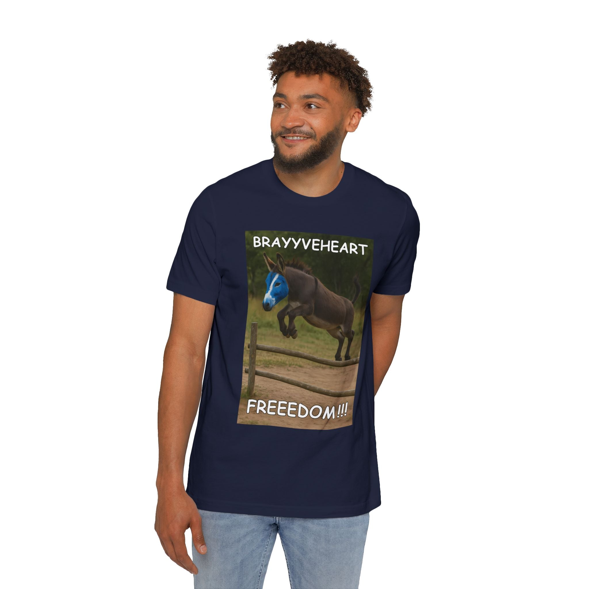 Brayyveheart Parody Donkey Unisex Short-Sleeve Jersey T-Shirt