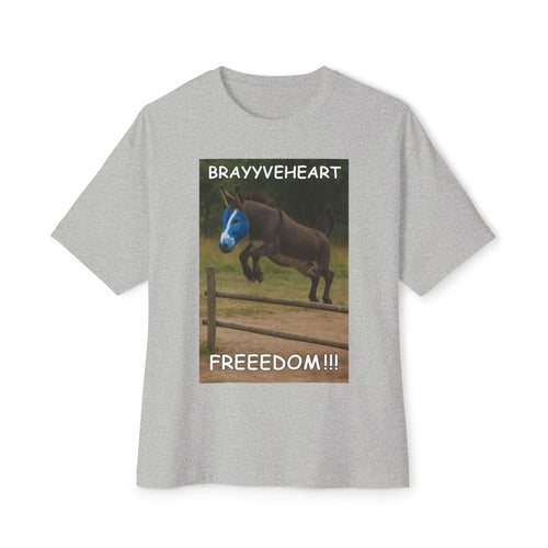Brayyveheart Donkey Parody Unisex Oversized Boxy Tee