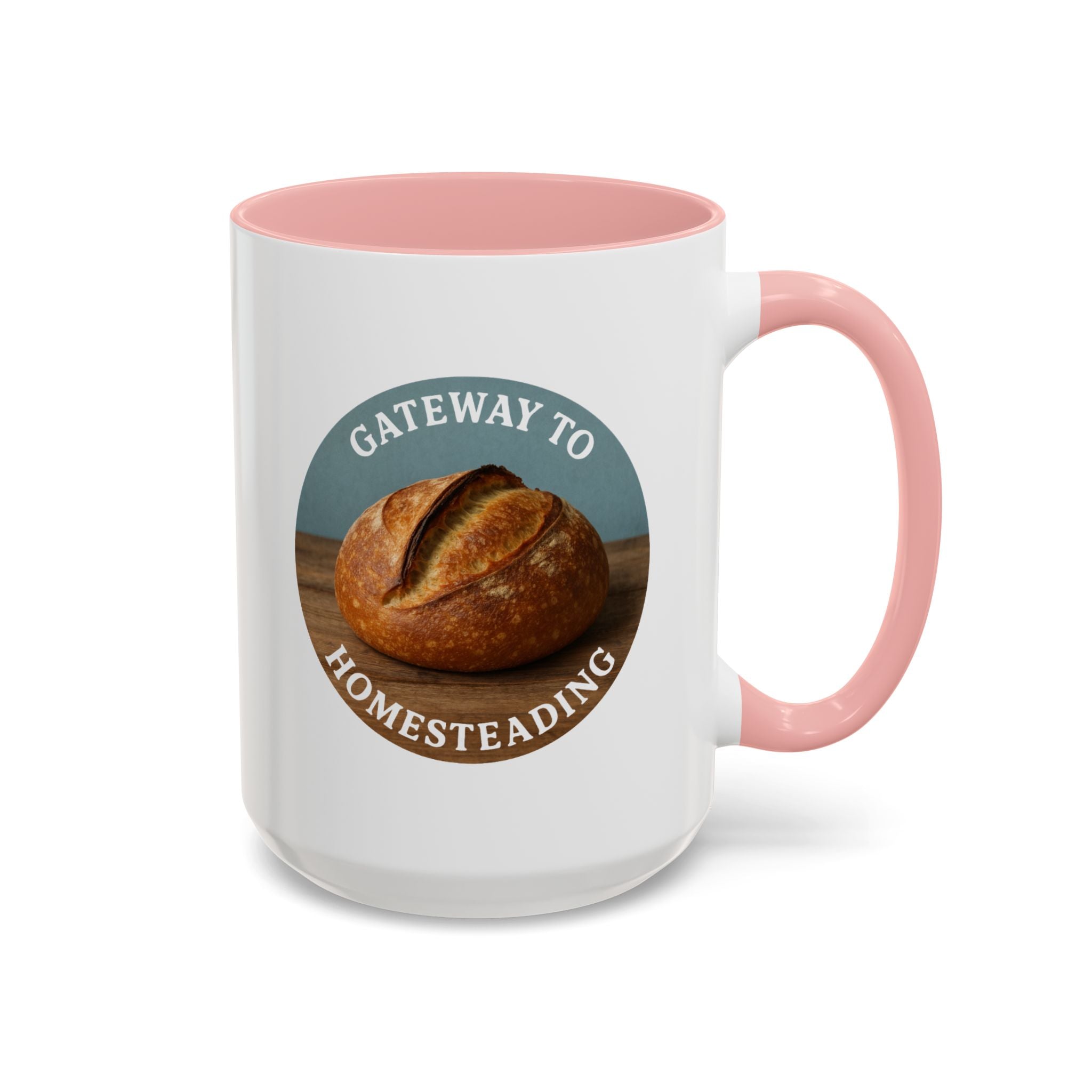 Gateway to Homesteading Coffee Mug — Accent White & Black Ceramic (11/15 oz)