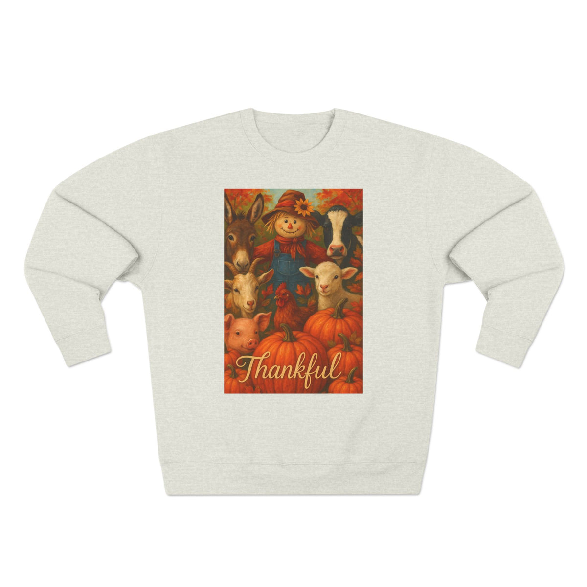 "Thankful" Fall Farm Life Unisex Crewneck Sweatshirt