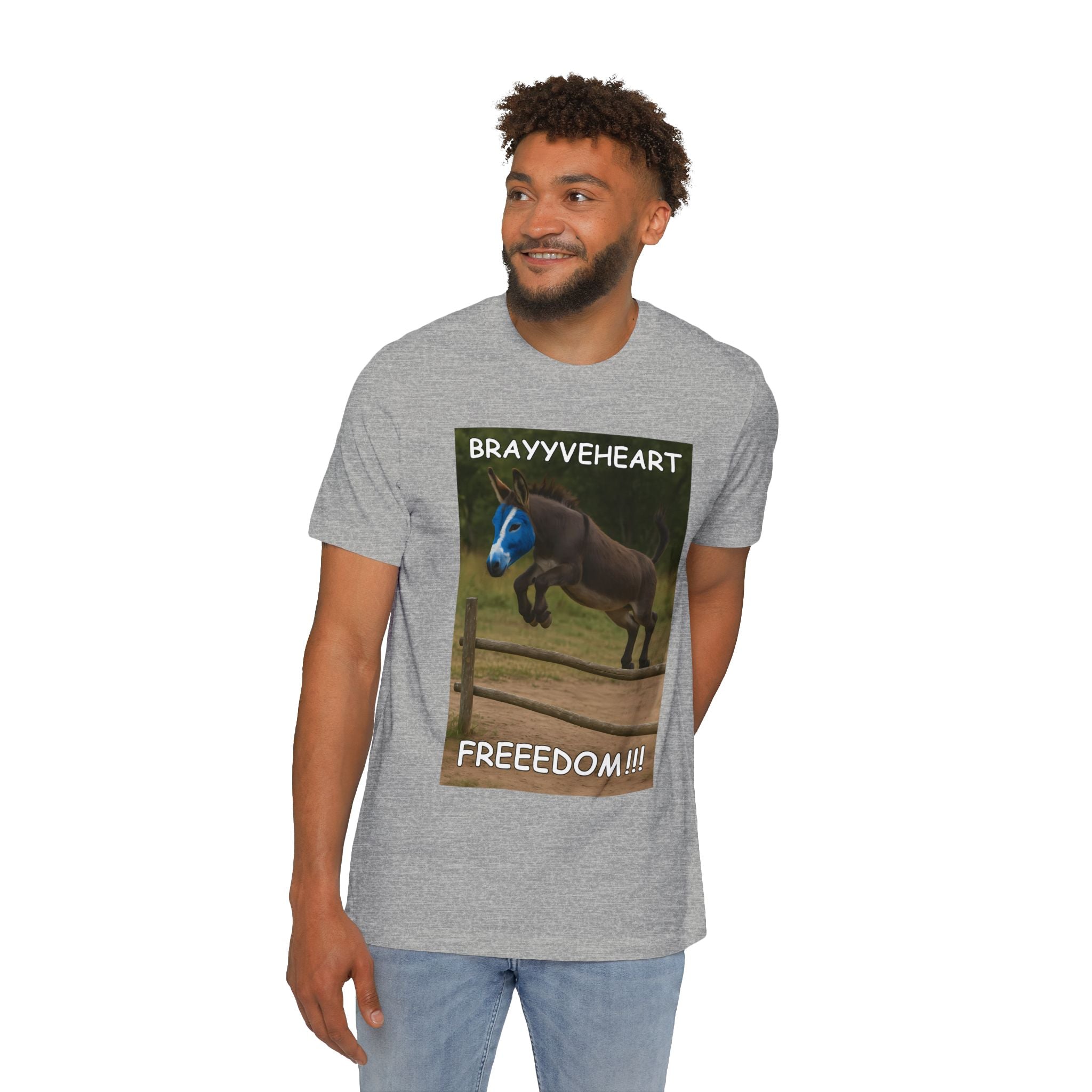 Brayyveheart Parody Donkey Unisex Short-Sleeve Jersey T-Shirt