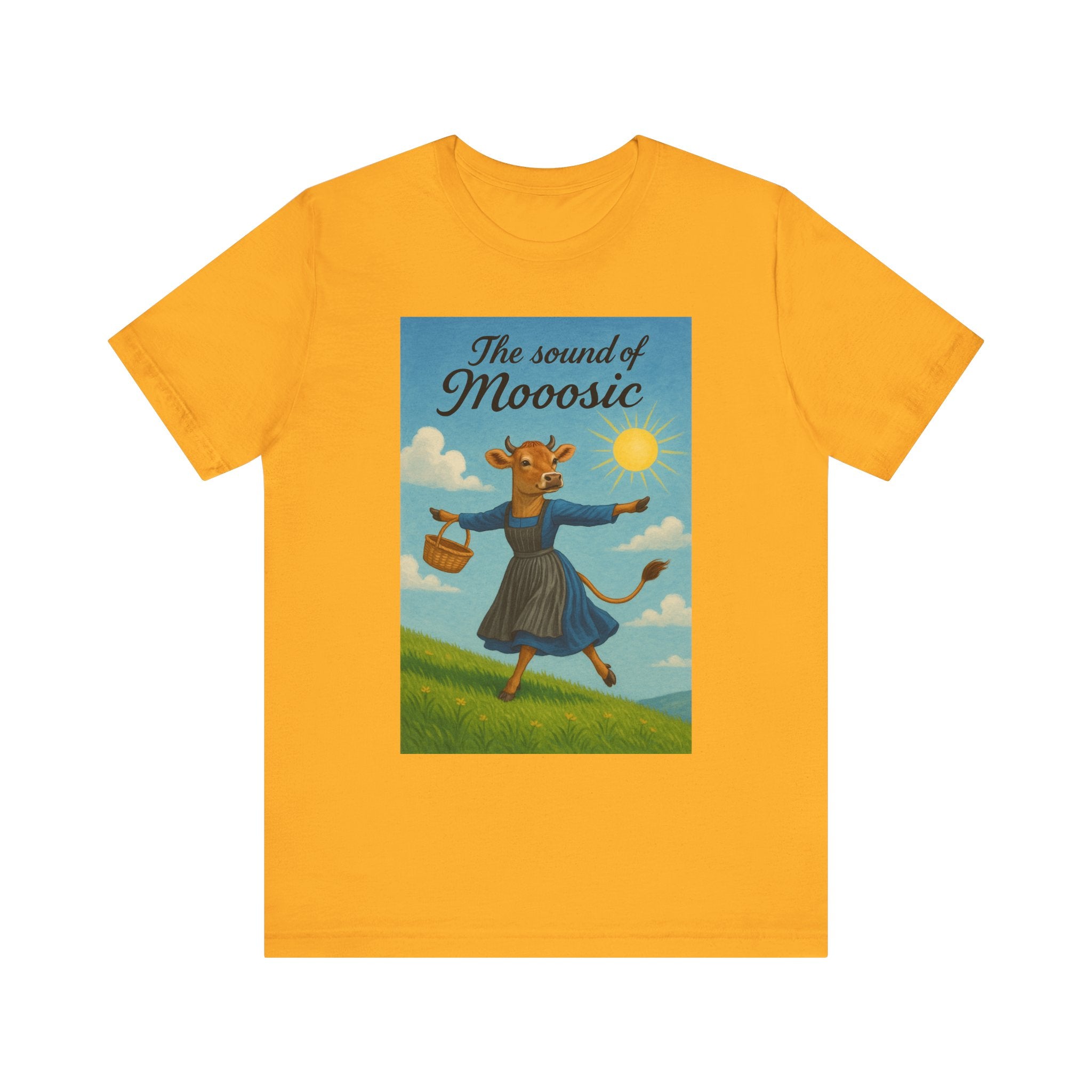 The Sound of Mooosic Tee — Funny Cow Musical Graphic T-Shirt