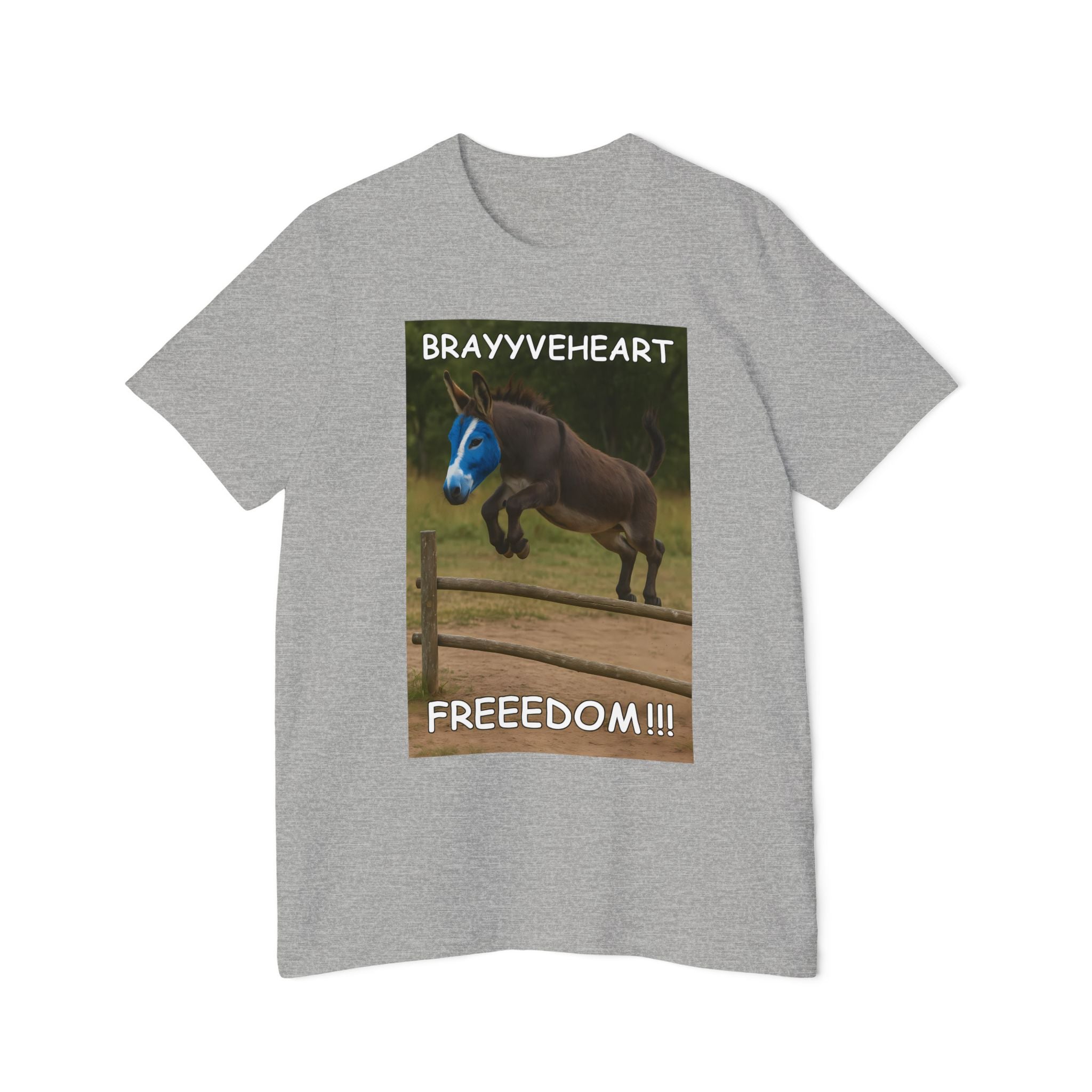 Brayyveheart Parody Donkey Unisex Short-Sleeve Jersey T-Shirt