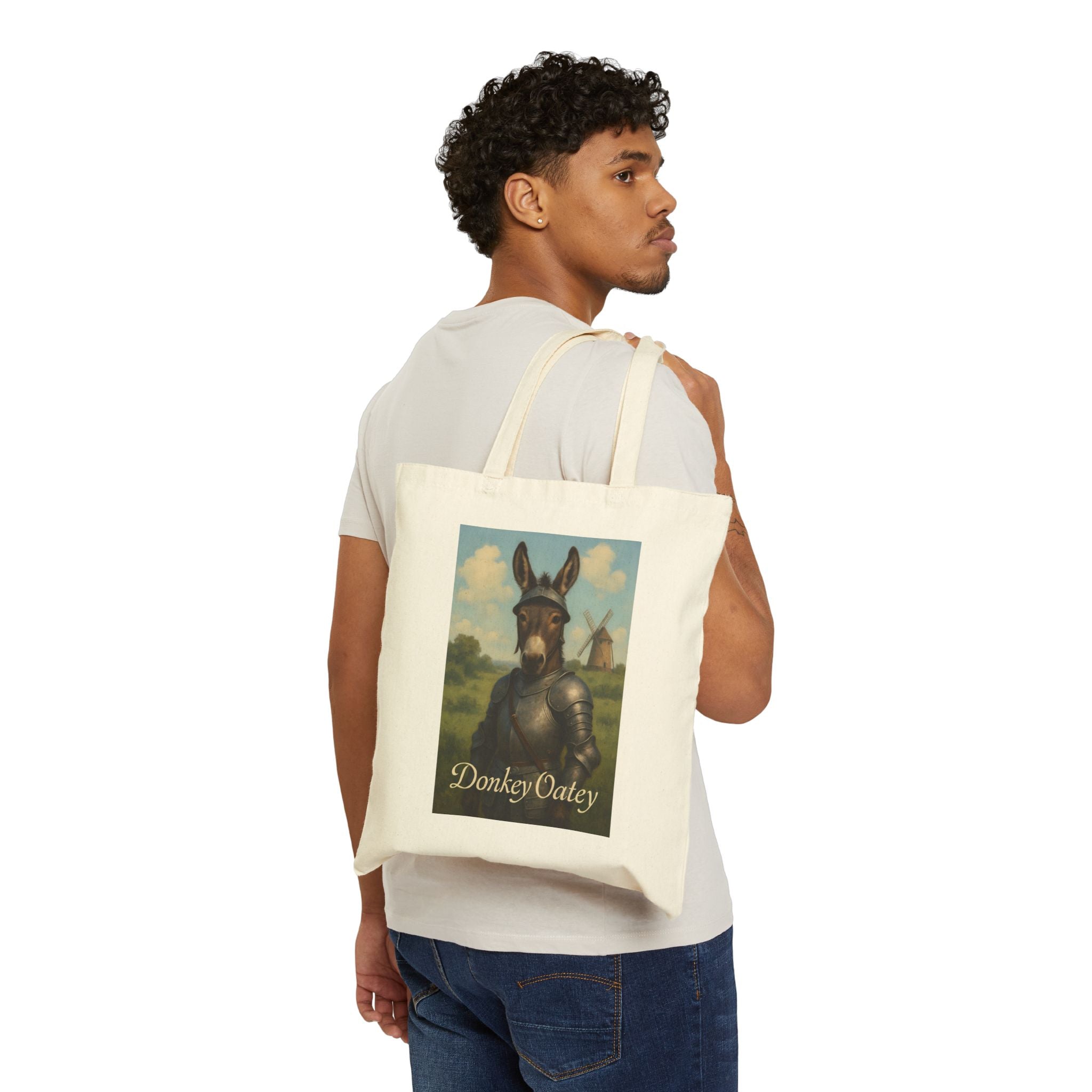 Donkey Oatey Parody Cotton Canvas Tote Bag