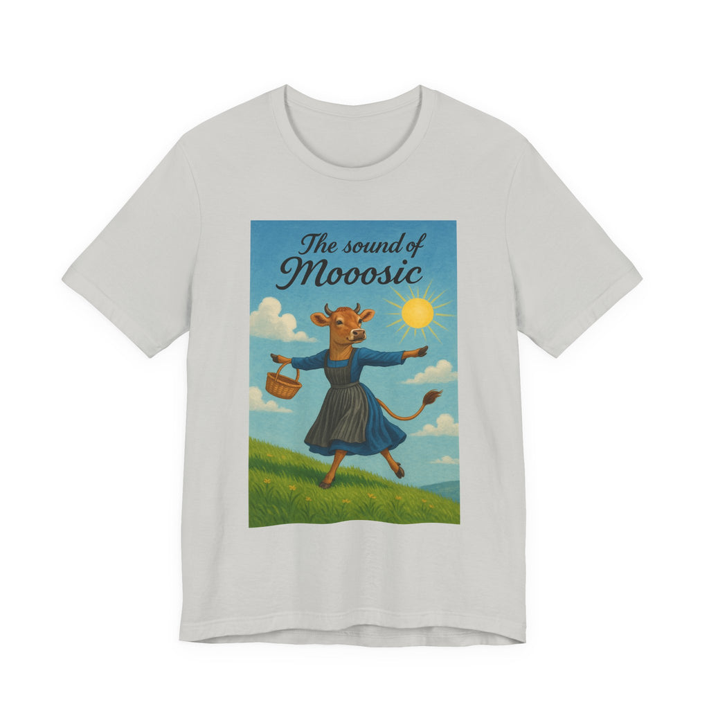 The Sound of Mooosic Tee — Funny Cow Musical Graphic T-Shirt