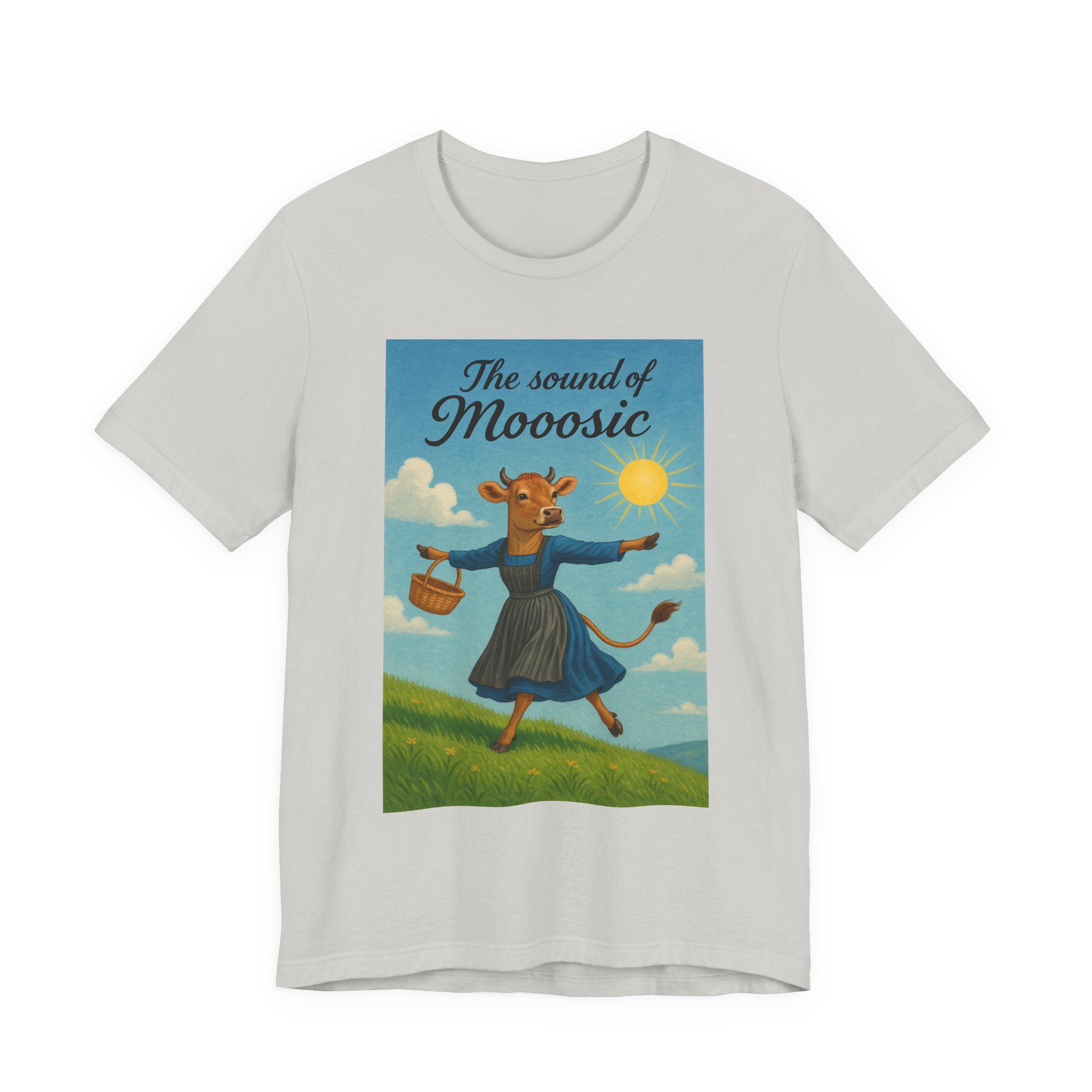 The Sound of Mooosic Tee — Funny Cow Musical Graphic T-Shirt