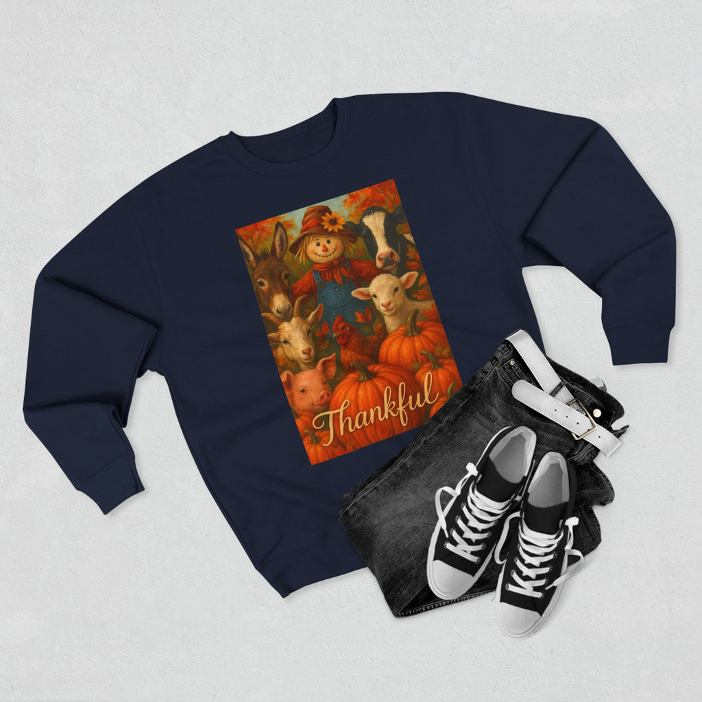 "Thankful" Fall Farm Life Unisex Crewneck Sweatshirt