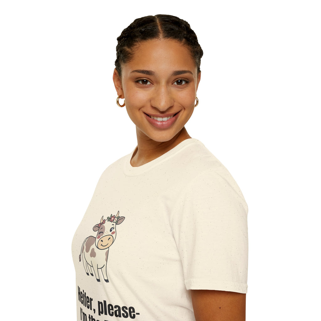 Mom Cow Graphic T-Shirt — "Heifer, please — I'm the Mom" Funny Farm Mom Tee
