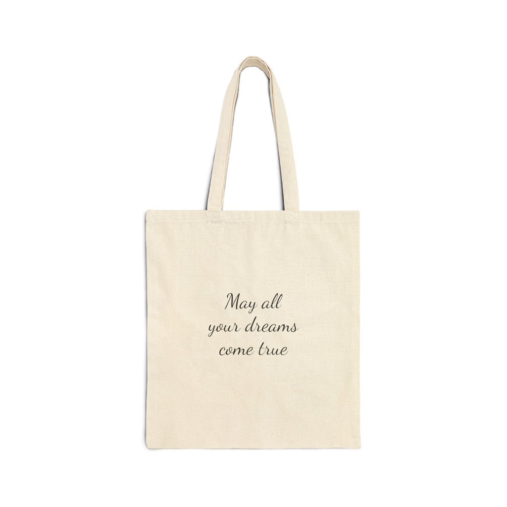 Merry Christmas Farm Animals Canvas Tote — "May All Your Dreams Come True" Holiday Shopping Bag