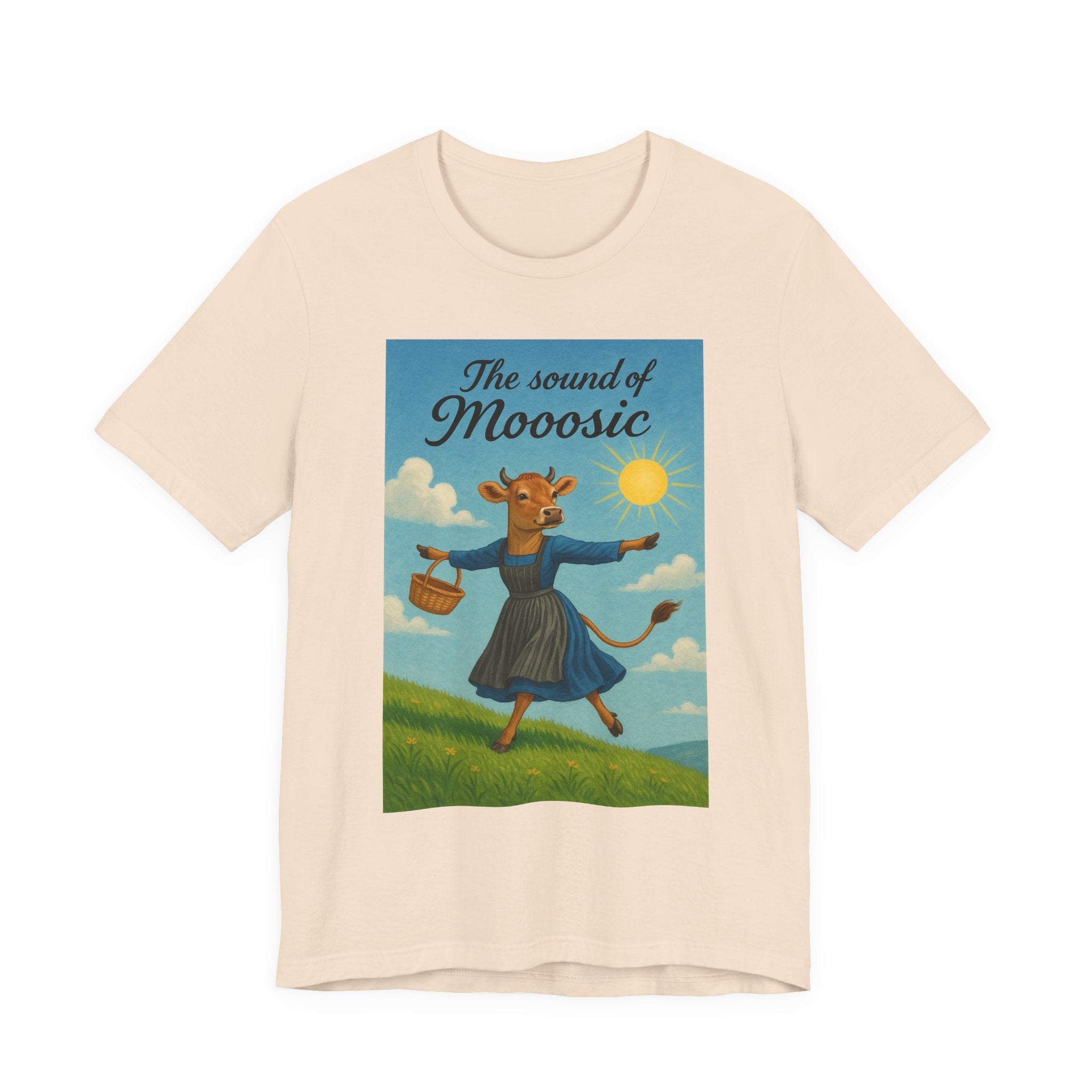 The Sound of Mooosic Tee — Funny Cow Musical Graphic T-Shirt