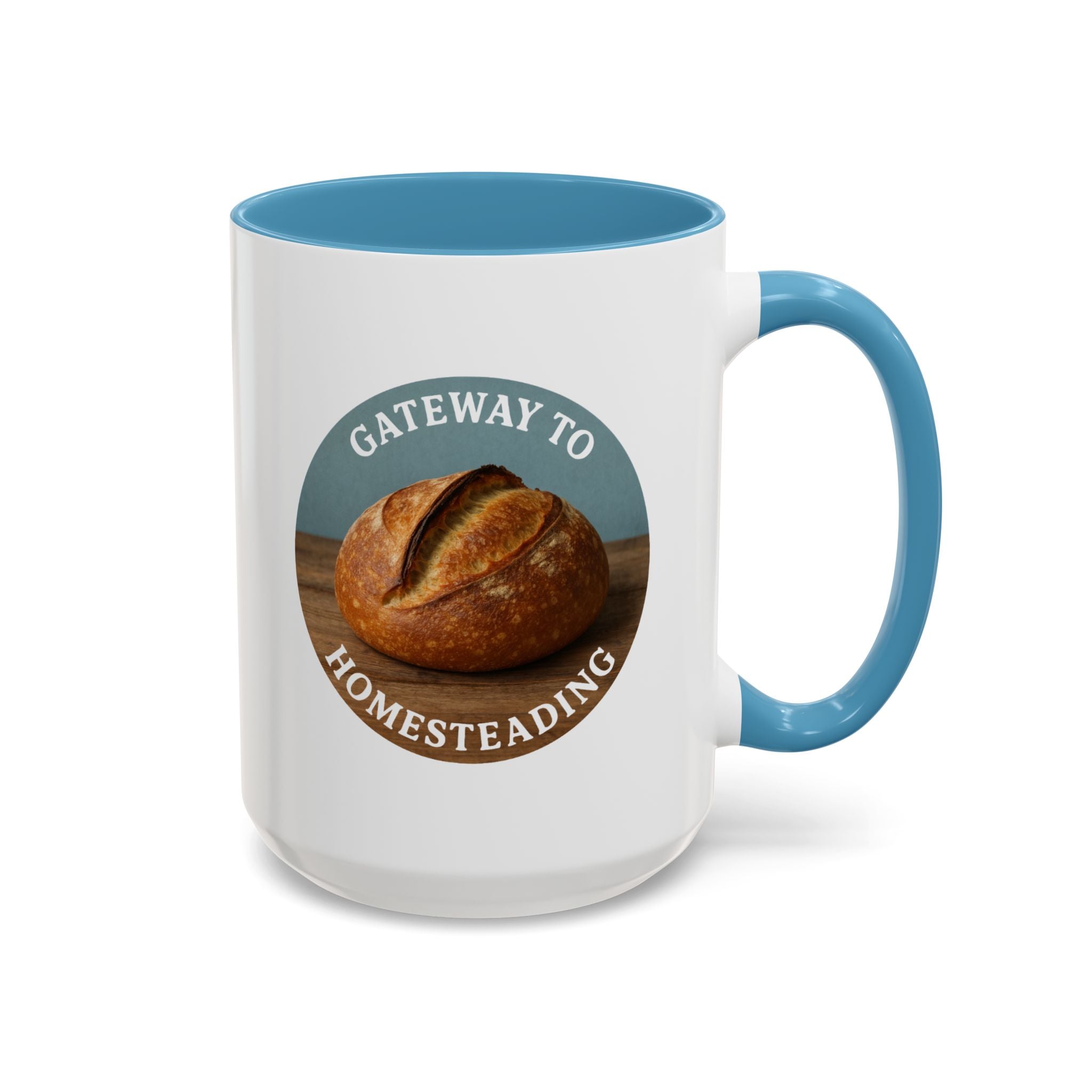 Gateway to Homesteading Coffee Mug — Accent White & Black Ceramic (11/15 oz)