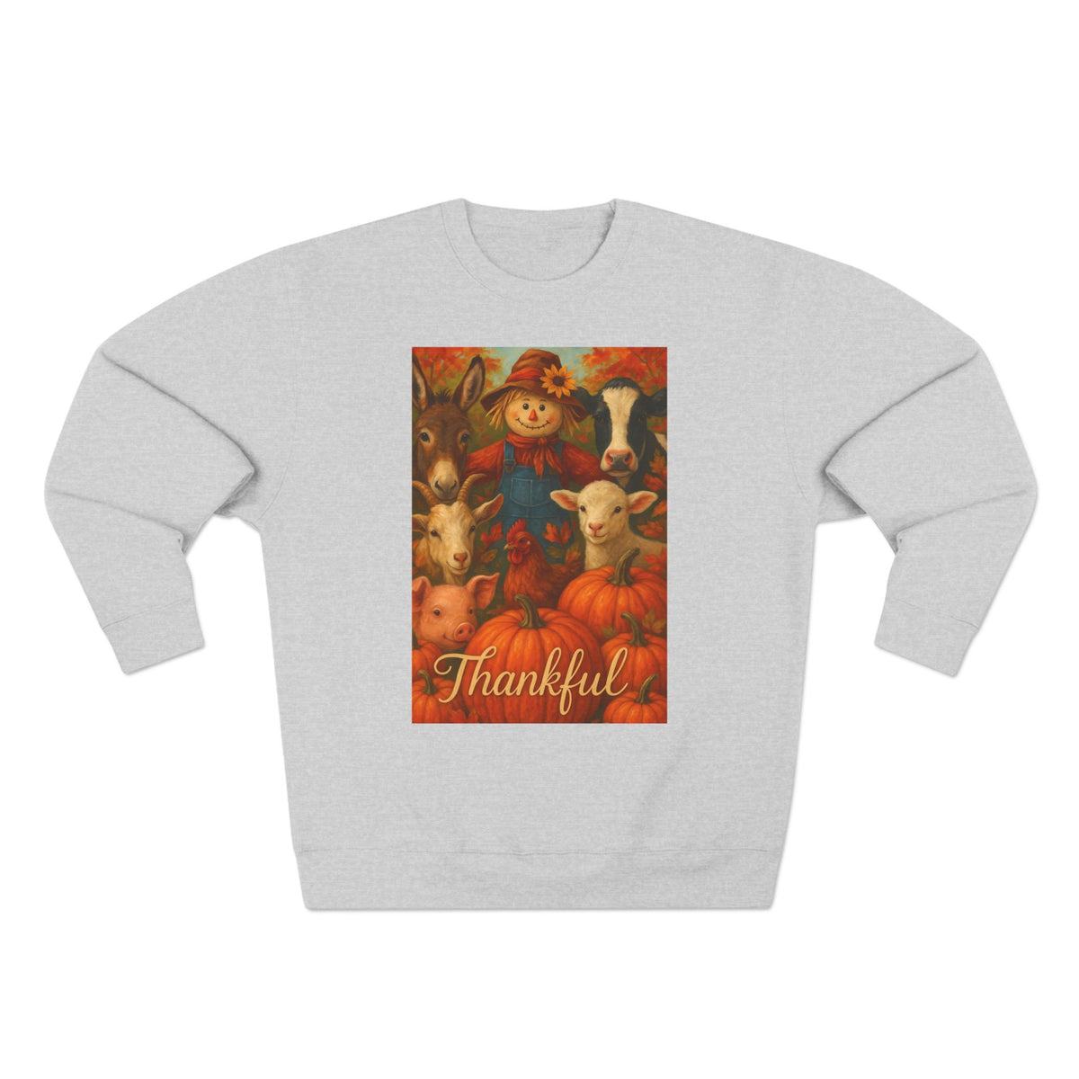 "Thankful" Fall Farm Life Unisex Crewneck Sweatshirt