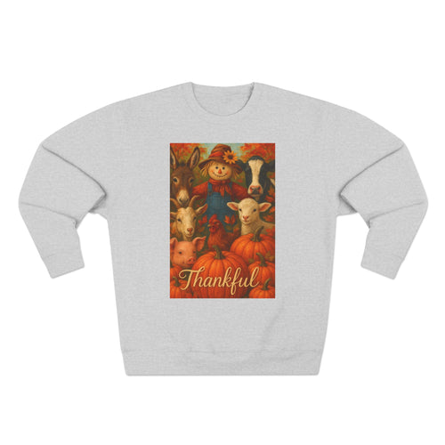 "Thankful" Fall Farm Life Unisex Crewneck Sweatshirt