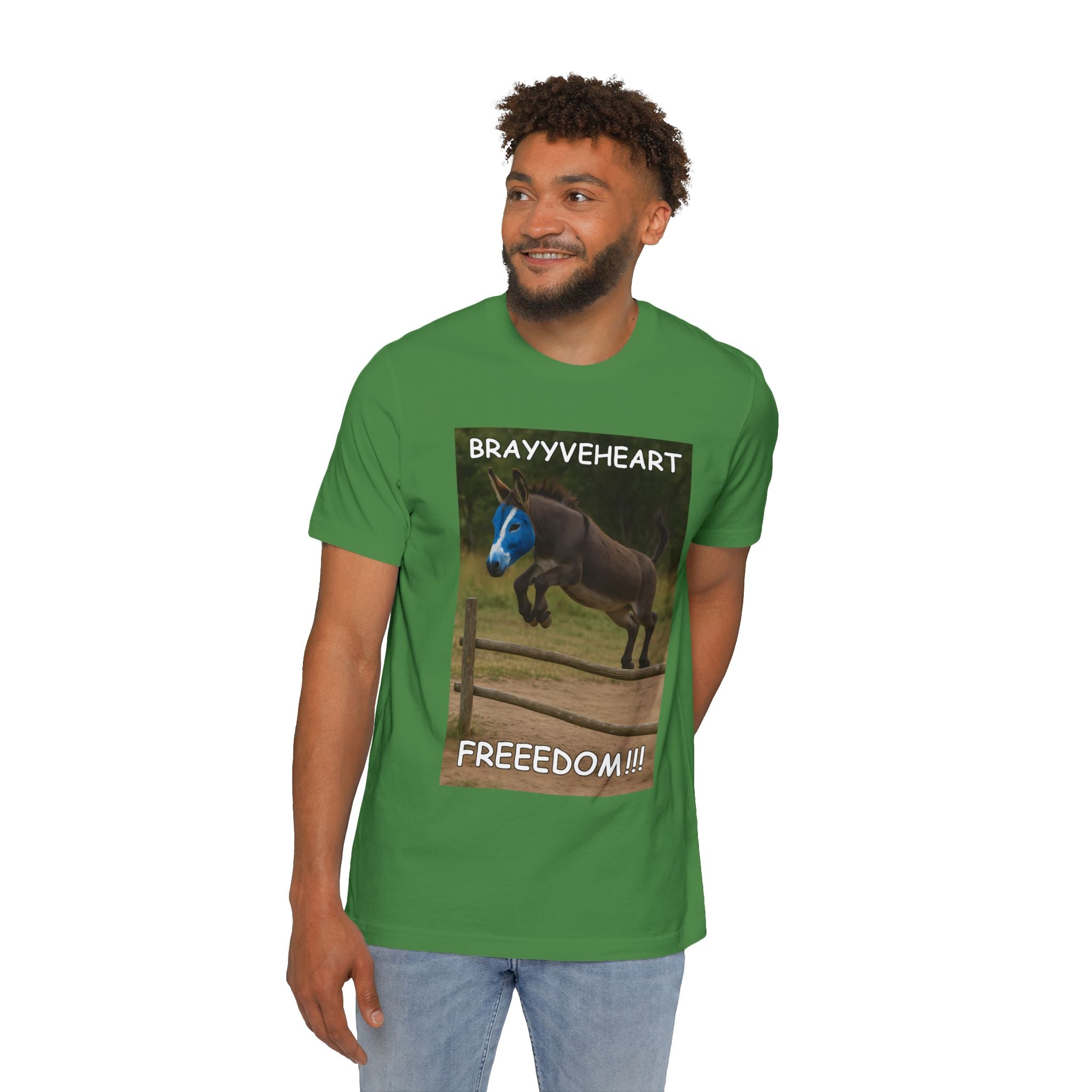 Brayyveheart Parody Donkey Unisex Short-Sleeve Jersey T-Shirt