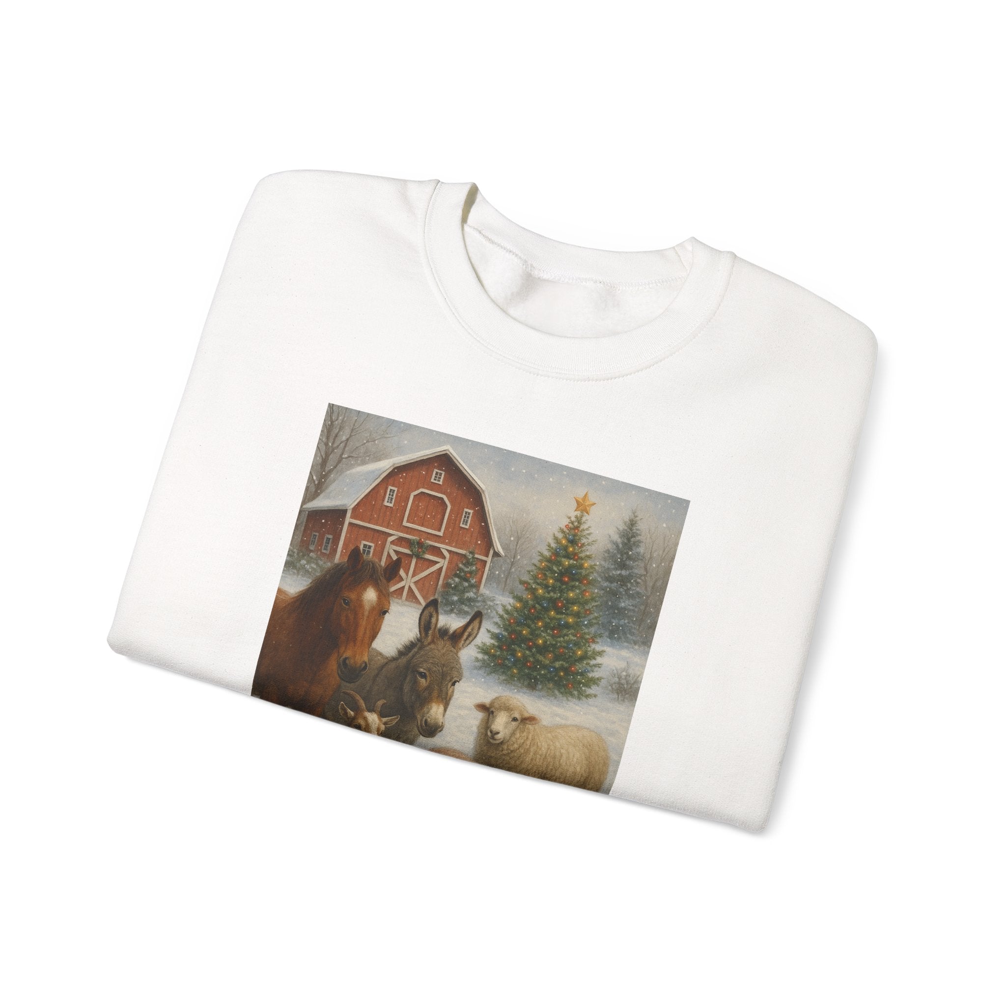 "Merry Christmas" Barnyard Holiday Unisex Heavy Blend™ Crewneck Sweatshirt